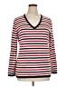 Tommy Hilfiger 100% Cotton Stripes Red Pullover Sweater Size XL - photo 1