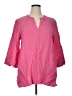 Lands' End 100% Linen Pink 3/4 Sleeve Blouse Size XL (petite) - photo 1