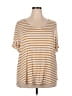 Green Envelope Yellow Tan Short Sleeve Top Size 2X - photo 1