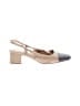 Just Fab Color Block Ivory Tan Heels Size 9 1/2 - photo 1