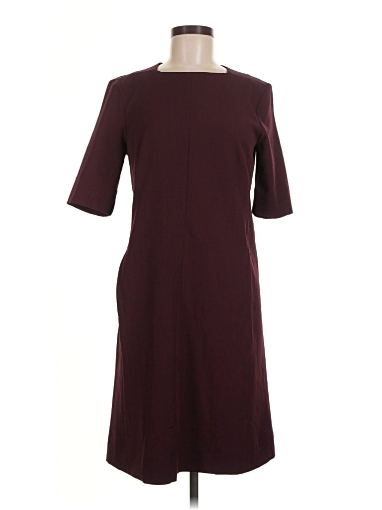 Pre-owned Mm. Lafleur Casual Dress In Burgundy