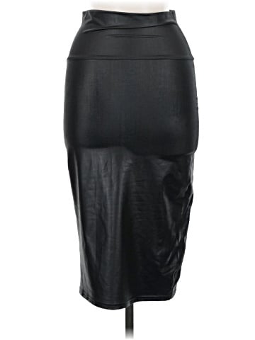 Finejo Faux Leather Skirt (view 2)