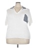 Gilli White Short Sleeve Top Size 3X - photo 1