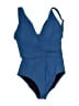 Profile by Gottex Color Block Blue One Piece Swimsuit Size 12 - photo 2