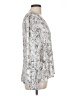 Worthington 100% Polyester Silver Long Sleeve Blouse Size L - photo 4