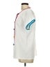 Kathie Lee Color Block White Short Sleeve Blouse Size 10 - photo 5