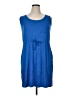 Serra Solid Blue Casual Dress Size XL - photo 1