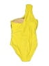 J.Crew Solid Yellow One Piece Swimsuit Size 14 - photo 2