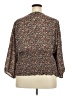 Eclair 100% Polyester Brown 3/4 Sleeve Blouse Size 3X - photo 2
