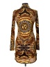 Timing Paisley Brown Casual Dress Size L - photo 2