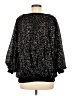 Zara 100% Polyester Black 3/4 Sleeve Top Size M - photo 2