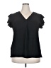Blooming Jelly Black Short Sleeve Blouse Size XXL - photo 1