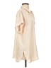 DR2 100% Polyester Ivory Short Sleeve Blouse Size L - photo 4