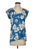 BCX 100% Polyester Blue Short Sleeve Blouse Size S - photo 1