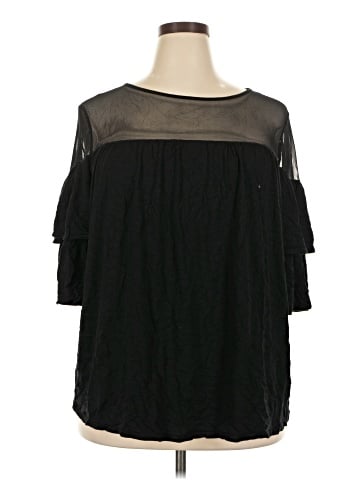 Green Envelope 3/4 Sleeve Top (view 1)