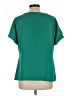 Apostrophe 100% Polyester Teal Short Sleeve Blouse Size L - photo 2