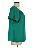 Apostrophe 100% Polyester Teal Short Sleeve Blouse Size L - photo 4
