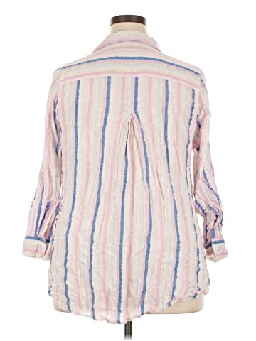 Velvet Heart 3/4 Sleeve Button-Down Shirt (view 2)