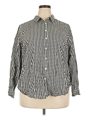 Ellos Long Sleeve Button-Down Shirt (view 1)
