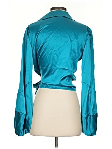 Lafayette 148 New York Long Sleeve Silk Top (view 2)