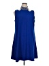 Perceptions Solid Blue Casual Dress Size 16 - photo 1
