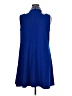 Perceptions Solid Blue Casual Dress Size 16 - photo 2