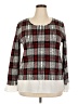 Elle 100% Acrylic Plaid Red Pullover Sweater Size XXL - photo 1