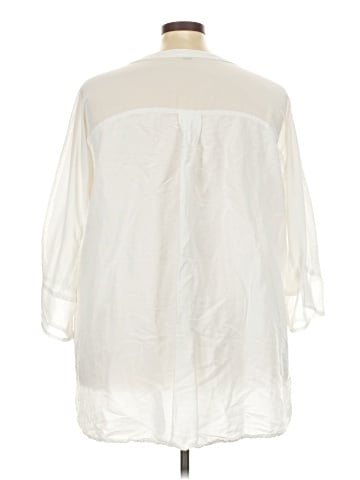Jessica London 3/4 Sleeve Button-Down Shirt (view 2)