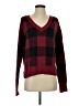 William Rast Plaid Burgundy Pullover Sweater Size S - photo 1