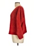 Pink Rose 100% Polyester Red Pullover Sweater Size L - photo 5