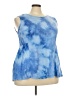 Suzanne Betro Blue Sleeveless Blouse Size 3X - photo 1