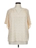 ePretty 100% Polyester Ivory Short Sleeve Blouse Size XL - photo 1