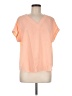 The Limited 100% Polyester Orange Short Sleeve Blouse Size M - photo 1