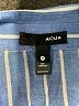 Aqua 100% Rayon Stripes Blue Long Sleeve Blouse Size M - photo 7