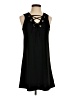 Peach Royal Solid Black Casual Dress Size S - photo 1