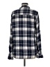 BeachLunchLounge Plaid Blue Long Sleeve Button-Down Shirt Size M - photo 2