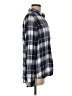 BeachLunchLounge Plaid Blue Long Sleeve Button-Down Shirt Size M - photo 4