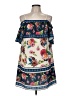 Blue Rain 100% Polyester Floral Blue Casual Dress Size M - photo 1