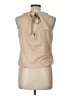 Lands' End 100% Polyester Tan Sleeveless Blouse Size 10 - 12 - photo 2