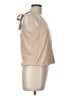 Lands' End 100% Polyester Tan Sleeveless Blouse Size 10 - 12 - photo 4