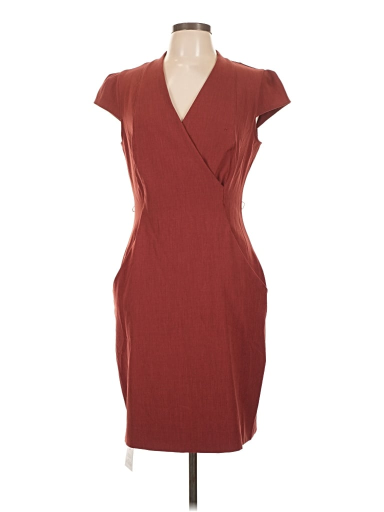 Pre-owned Mm. Lafleur Cocktail Dress In Burgundy