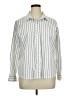 Express Stripes Ivory Long Sleeve Button-Down Shirt Size XL - photo 1