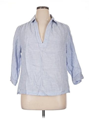 Sigrid Olsen 3/4 Sleeve Button-Down Shirt (view 1)