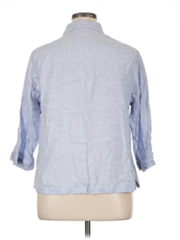 Sigrid Olsen 3/4 Sleeve Button-Down Shirt (view 2)