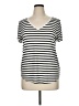 Green Envelope Stripes Ivory Short Sleeve T-Shirt Size XL - photo 1