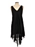 Sandro 100% Polyester Solid Black Casual Dress Size Lg (3) - photo 2