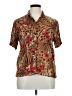 Teddi Animal Print Brown Short Sleeve Blouse Size XL (petite) - photo 1
