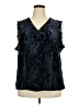 Studio 1940 Blue Black Sleeveless Blouse Size XXL - photo 1