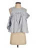 JOA 100% Linen Gray Short Sleeve Blouse Size XS - photo 1