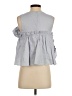 JOA 100% Linen Gray Short Sleeve Blouse Size XS - photo 2